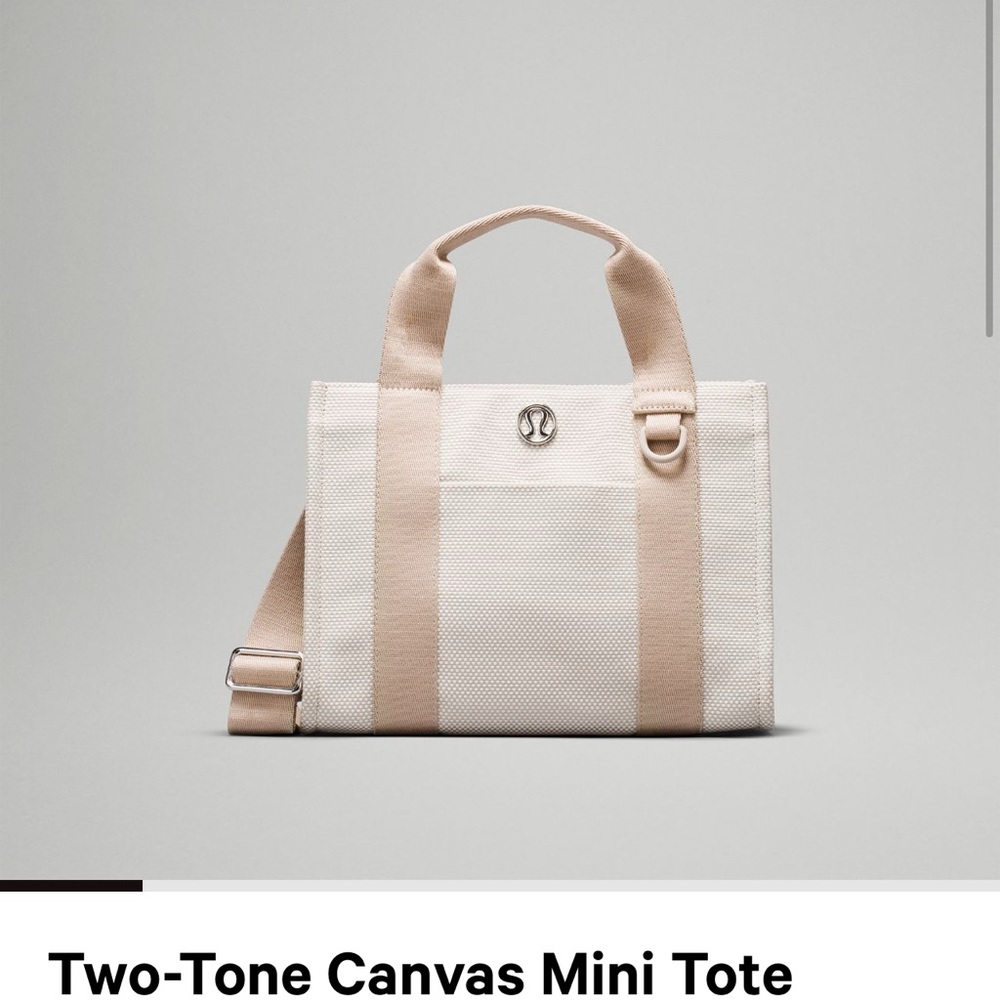 lululemon athletica Two-Tone Crossbody Bag - Cream and Tan